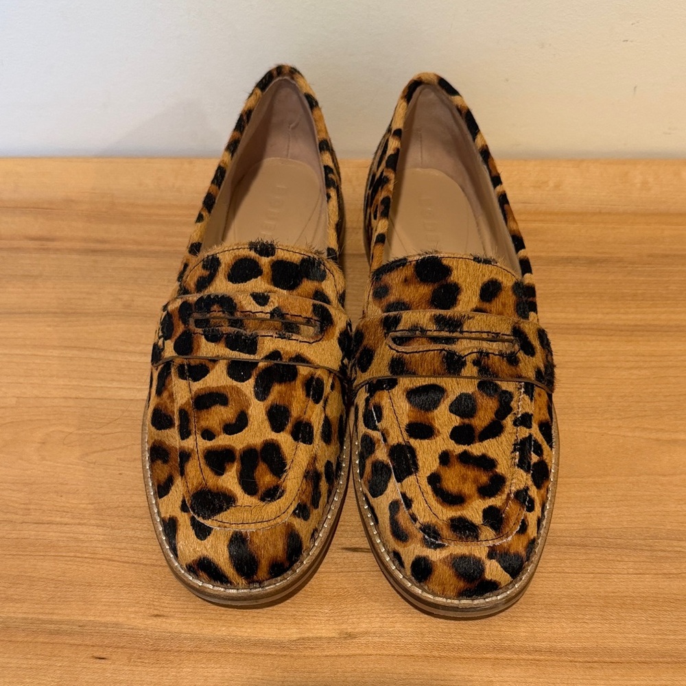 Boden Leopard Print Loafers